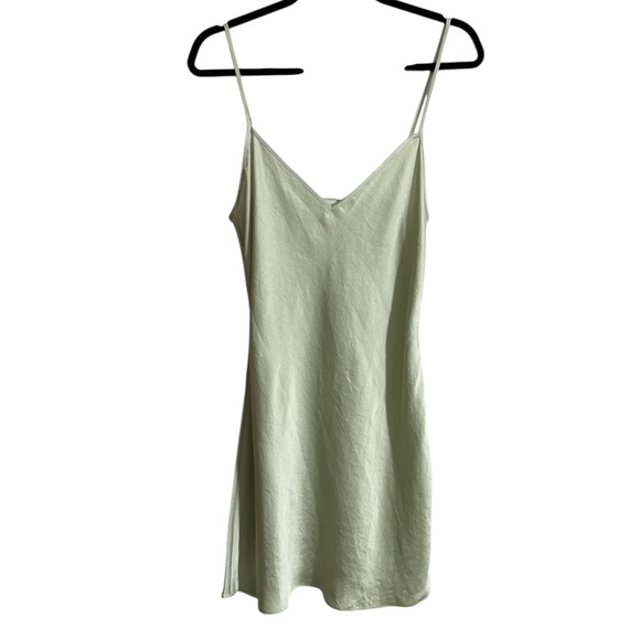 Aritzia Wilfred Only Slip Mini Dress- Light Green - Picture 2 of 5